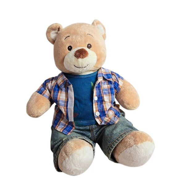 Build-A-Bear Brown Bear with Dinosaur outfit 16" - Picture 1 of 8